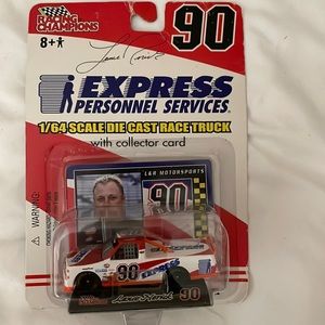 New in package. Lance Norick die cast race truck 1/64 scale with collector card